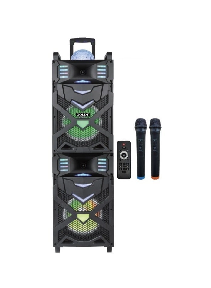 Double Trolly Speaker - 2 Wireless Microphones