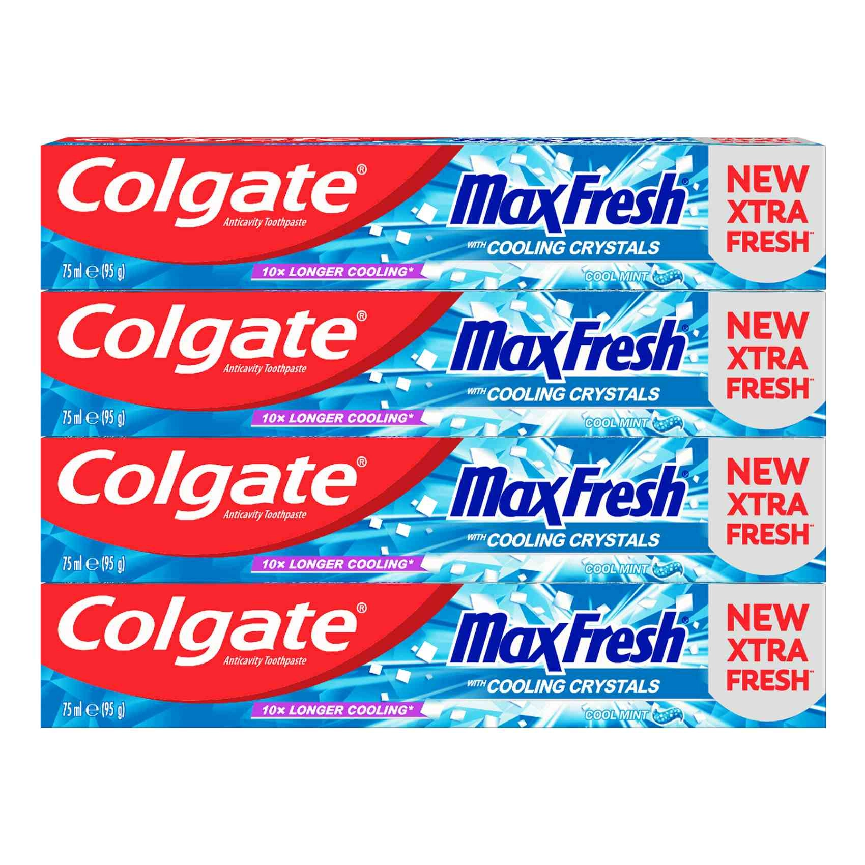 Colgate Max Fresh Cool Mint Toothpaste 75ml x4