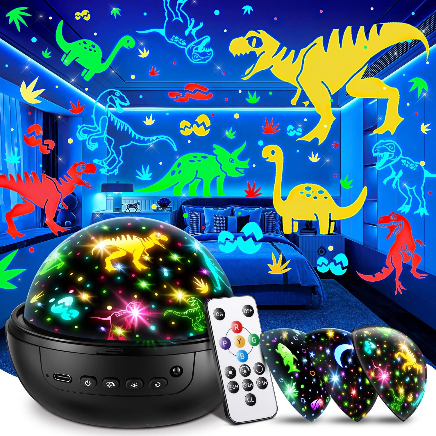 TK CO.,Ltd. COOLNIGHT Dinosaur night light - 1-9 years+