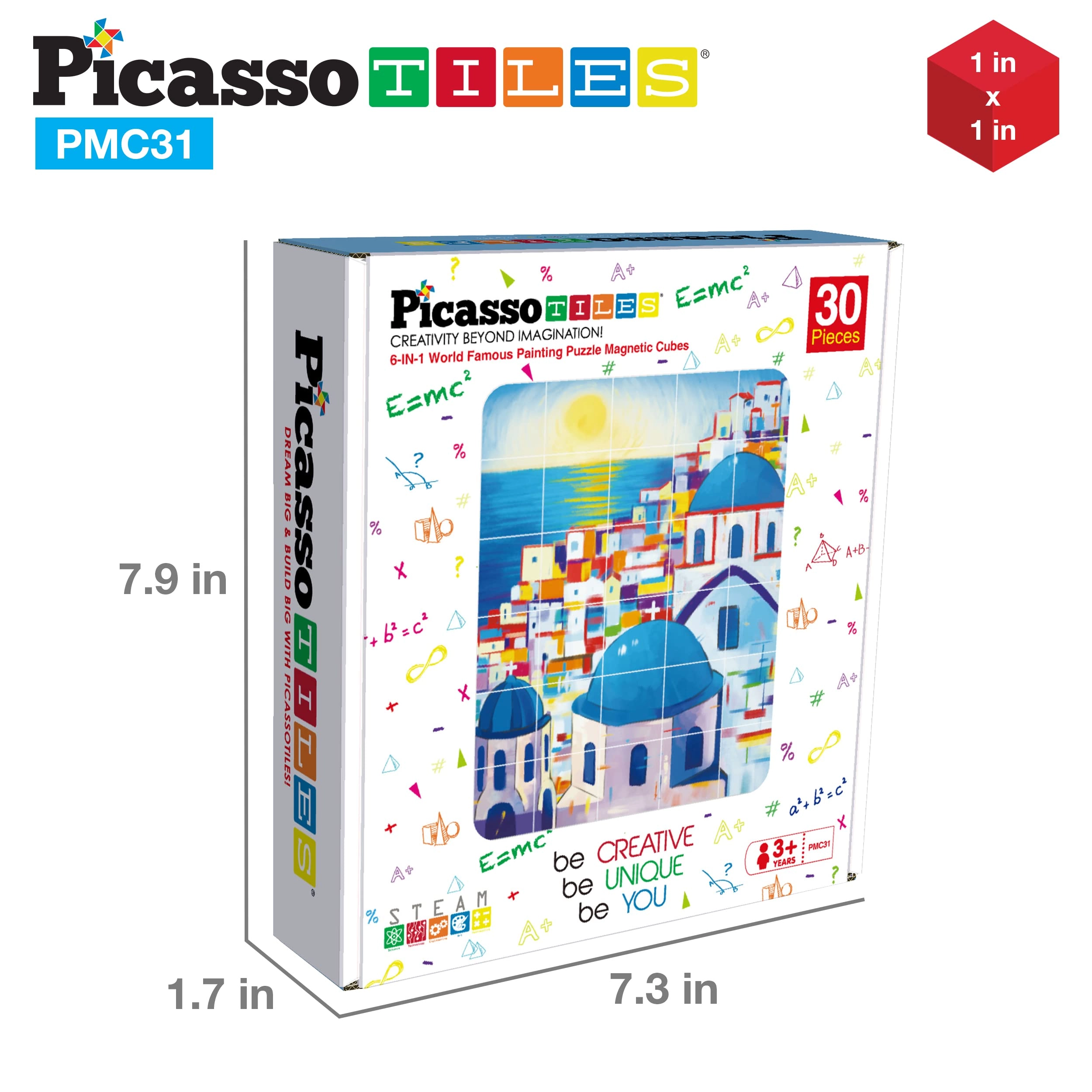 6-in-1 World Famous Painting Puzzles Magnetic Cubes - 6-in-1 Famous Art 31 pcs