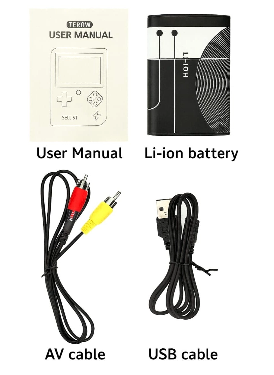 Handheld Game Console - 400 Built-in Games 3-Inch Color Screen Rechargeable Battery