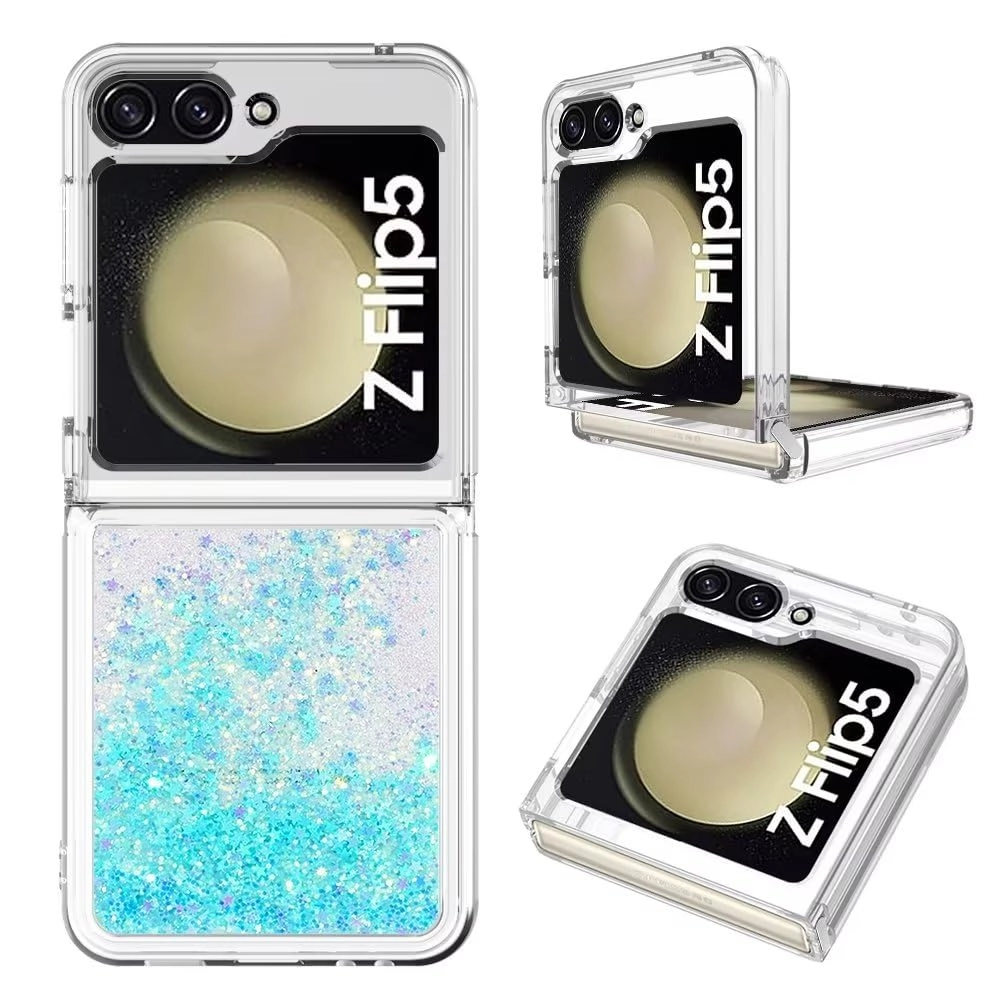 Sparkle Floating Liquid Case - Polyurethane Silicone for Samsung Galaxy Z Flip 5