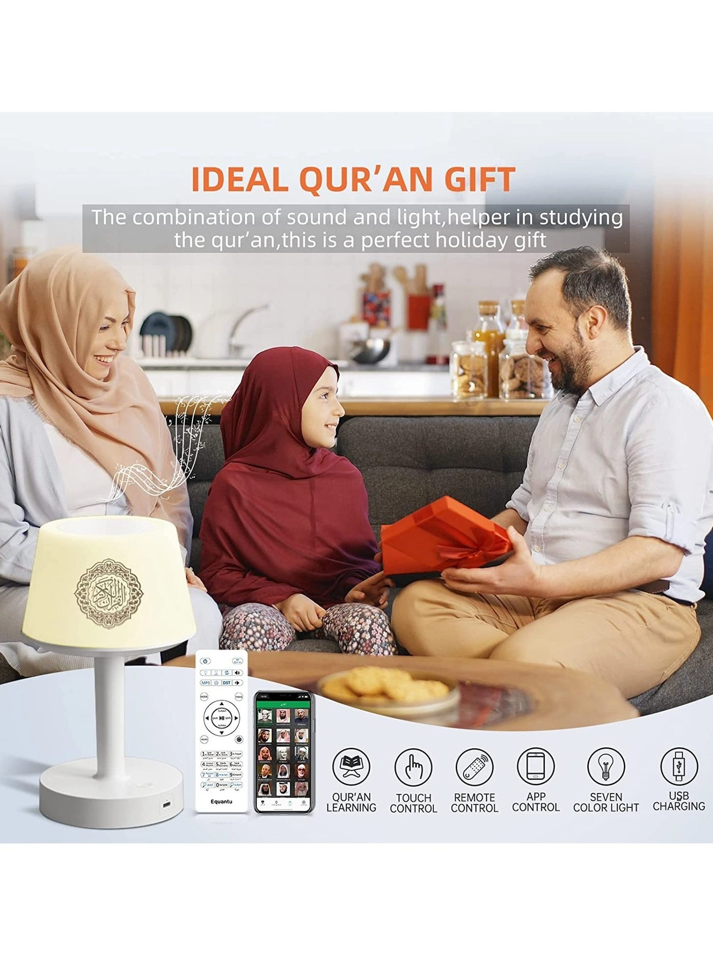 Quran Speaker - Bluetooth Digital Night Light