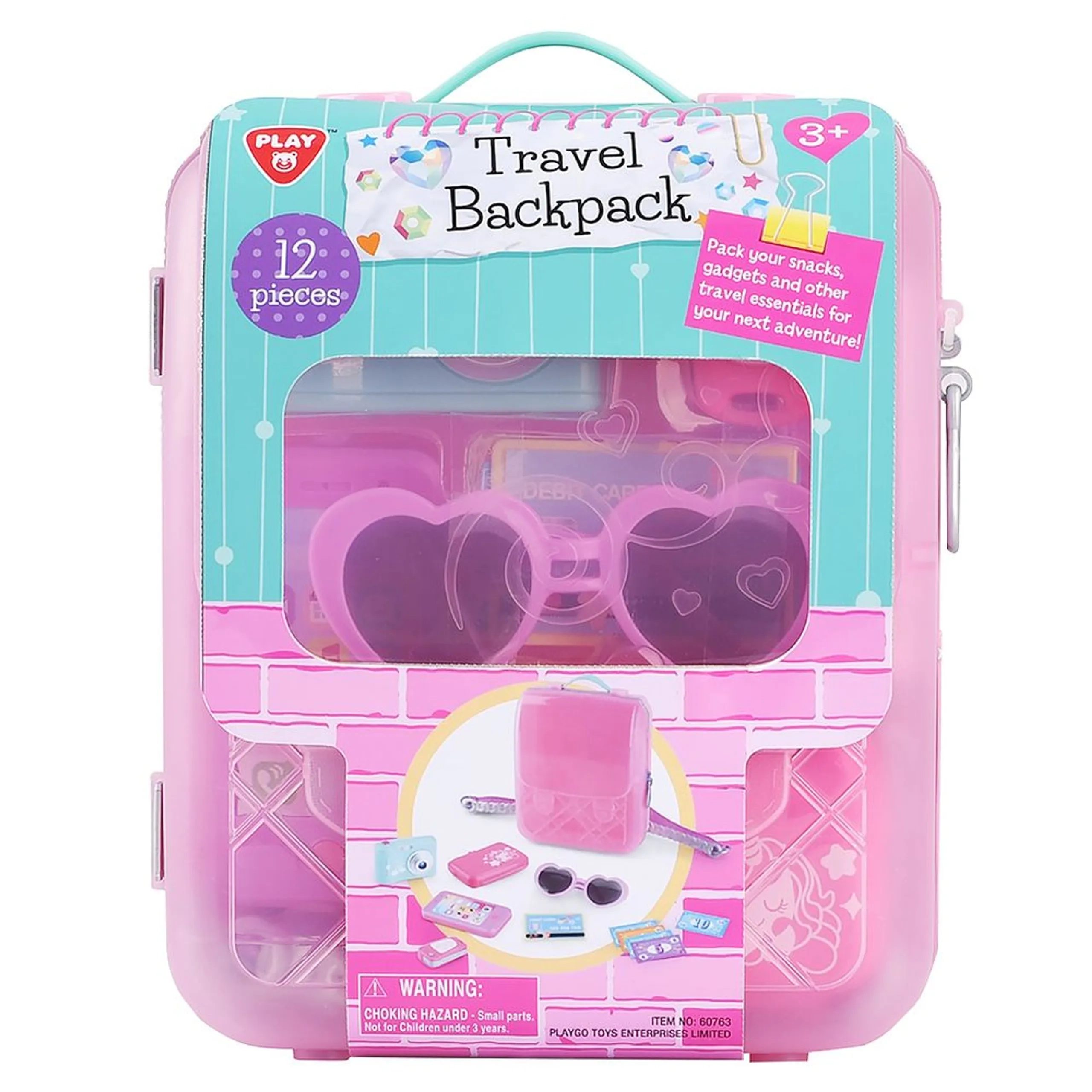 Play&Go Travel Backpack Pretend Playset - 12 pcs (2169971-60763_PL)