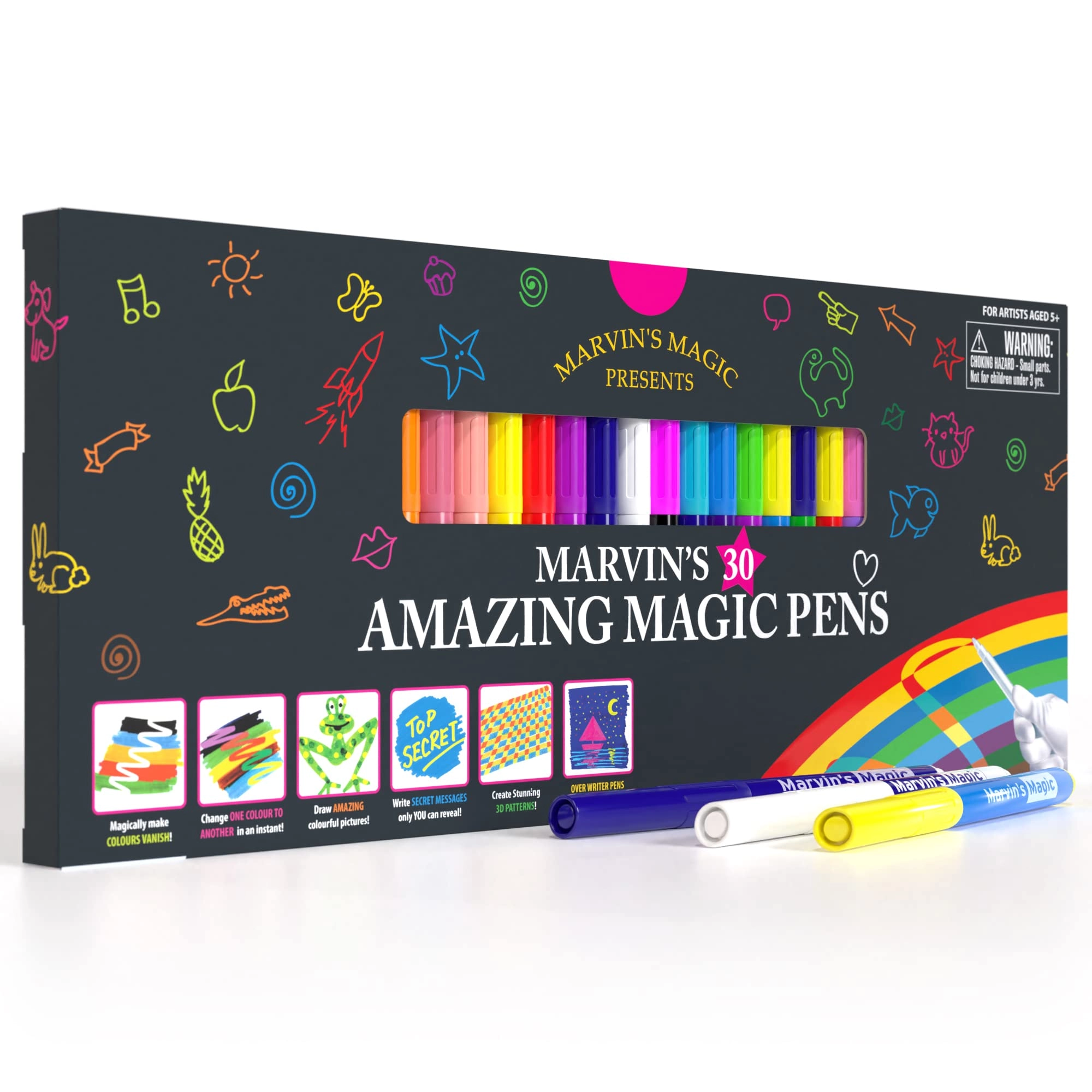 Marvin's Magic 30 Magic Pens - Multicolor Marker Pen