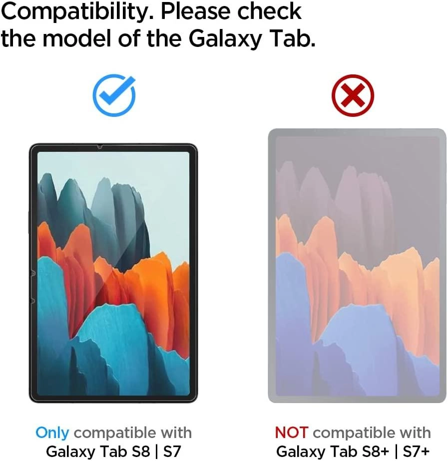 Spigen Full Coverage Tempered Glass for Galaxy Tab S8/S7