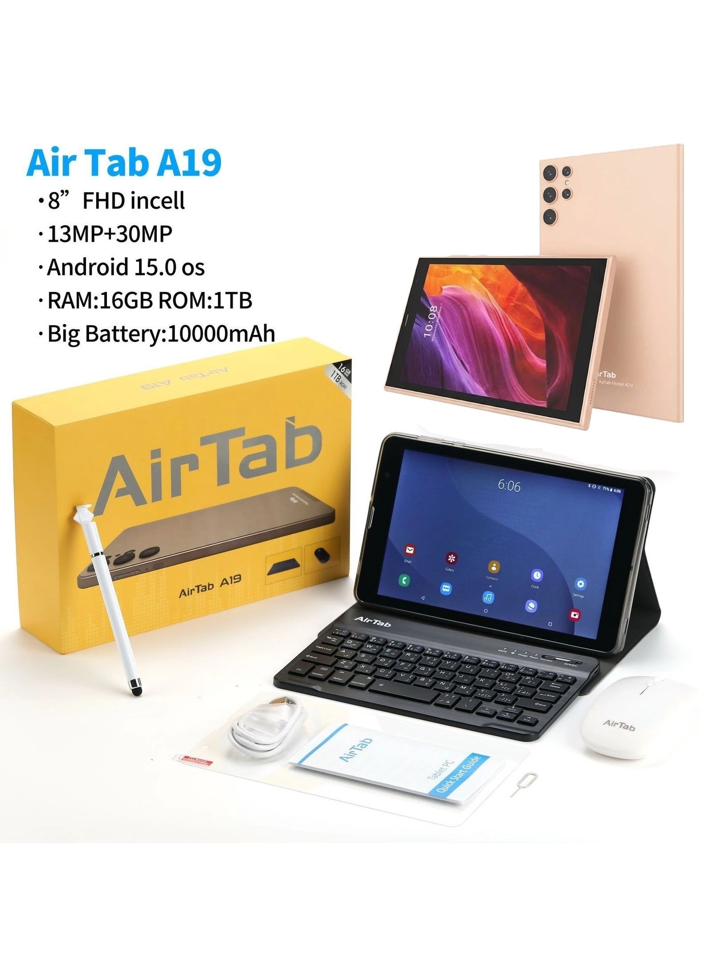 A19 Tablet 8" Wi-Fi 16GB RAM 1TB