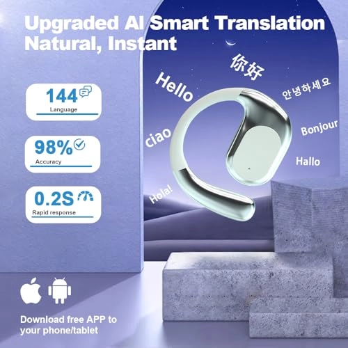 AI Language Translator Earbuds - 144 languages