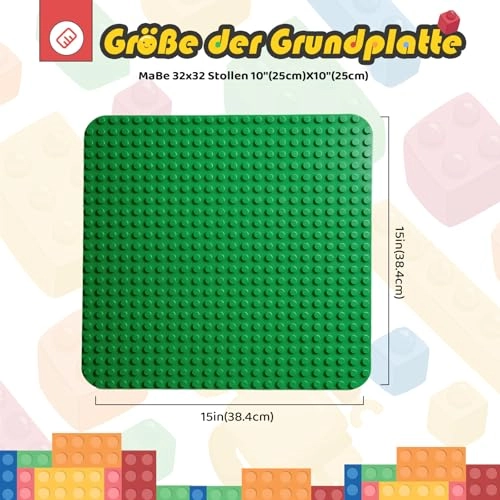 Large Building Block Base Plates - 2pcs
