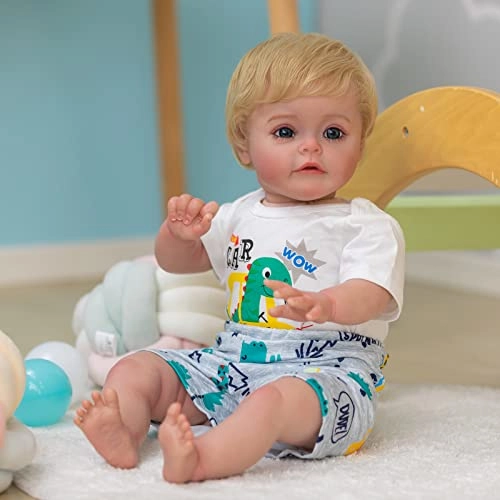 Sue-Sue Reborn Doll - 24 Inch (61 cm) hand-rooted fibre hair Blue Eyes