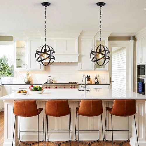 Ceiling Pendant Light - 1-Light Semi Flush Mount Adjustable Height