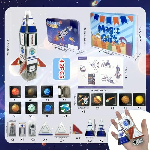 Mini Magnetic Building Games - Space Ship 3D Educational