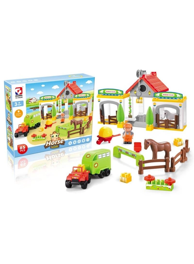 Horse Club Farm Building Blocks Playset - 85pcs