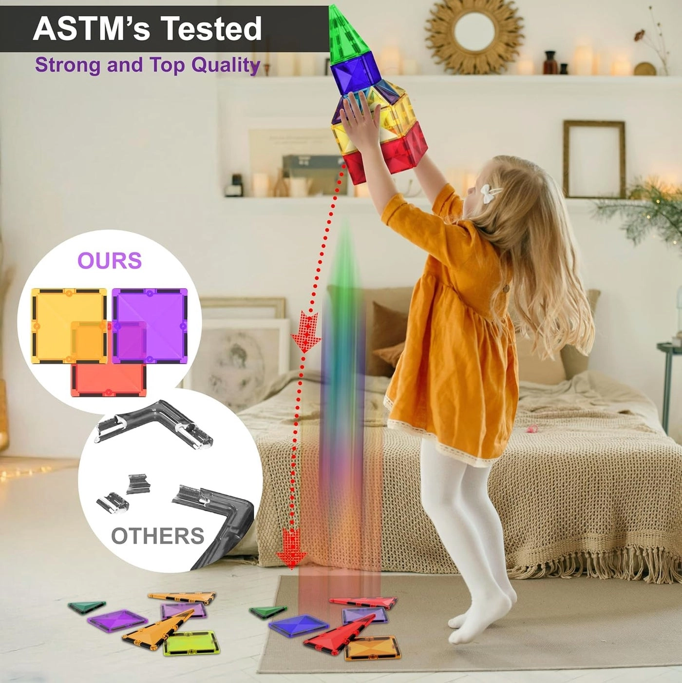 Magnetic Tiles - 57pcs