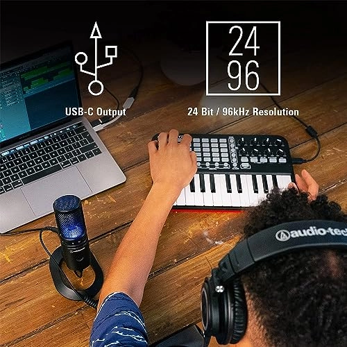 AT2020USB-X + HPC-A30-MK2 + Pop Filter USB Microphone Bundle