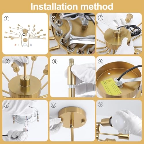 Sputnik Pendant Chandelier - Dimmable