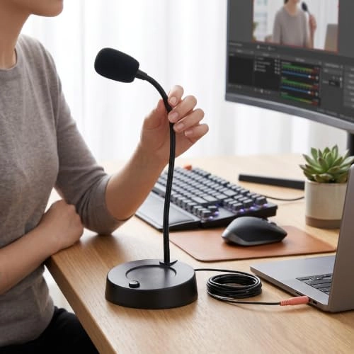Desktop Computer Mic 3.5mm-Mini-Jack Microphone