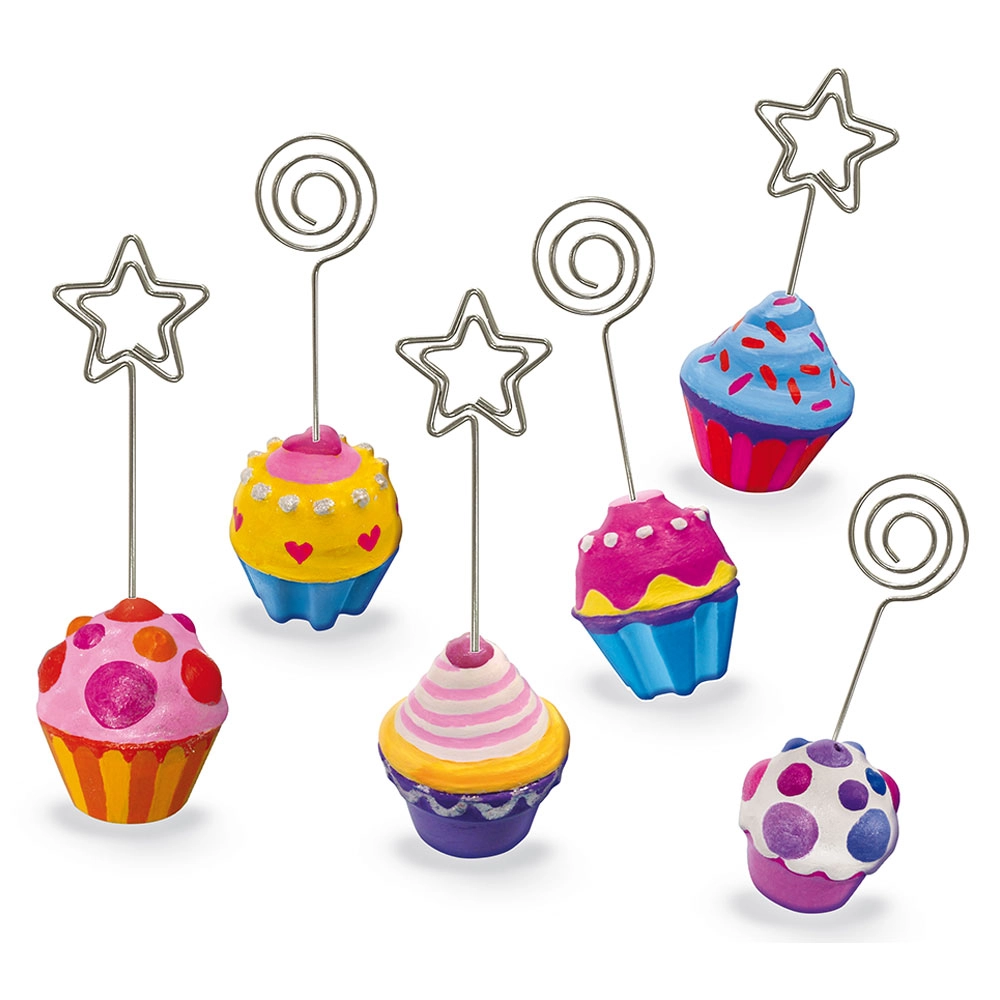 Cupcake Memo Holders - plaster mould 6 paint colours
