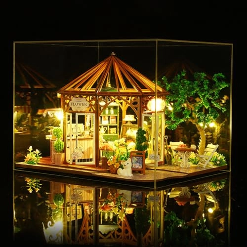 DIY Miniature Dollhouse Kit - Wooden 29 x 20.7 x 22 cm LED