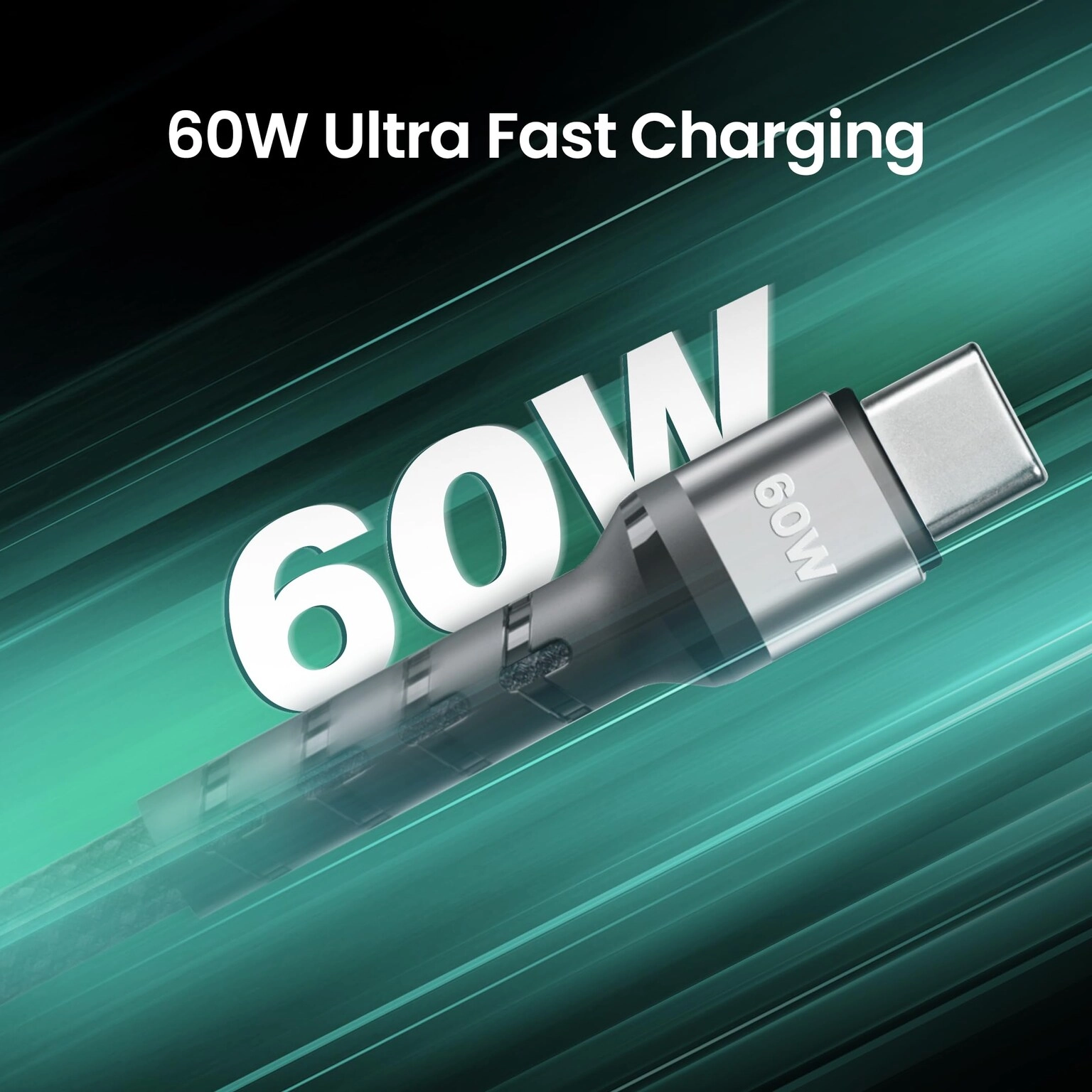 Charge Cable 60W USB-C to USB-C 1m Braided