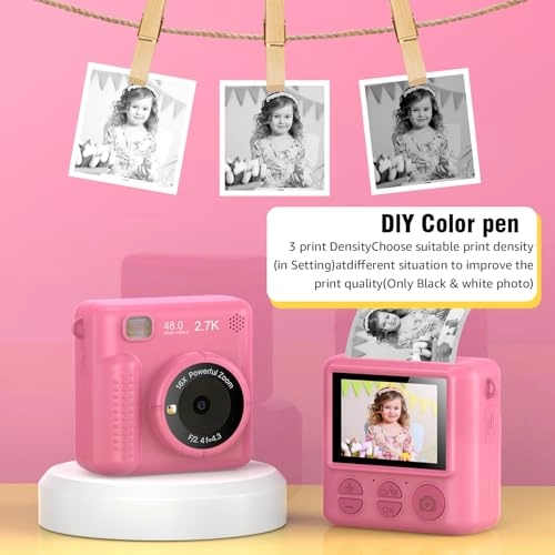 Z12 - Instant Print Camera 1080P Pink