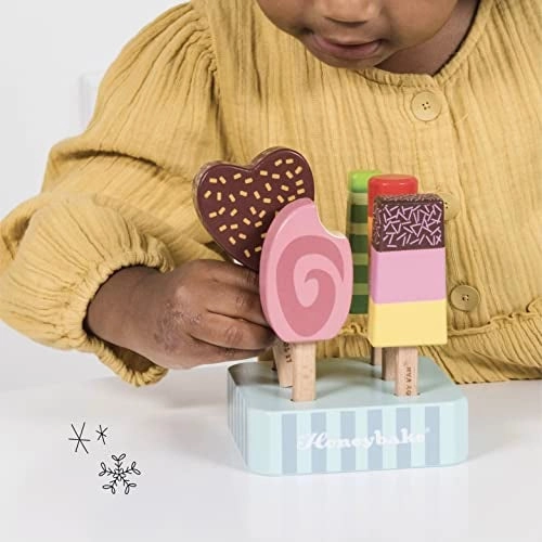 Honeybake Collection Ice Lollies Set - Premium Wooden Toys