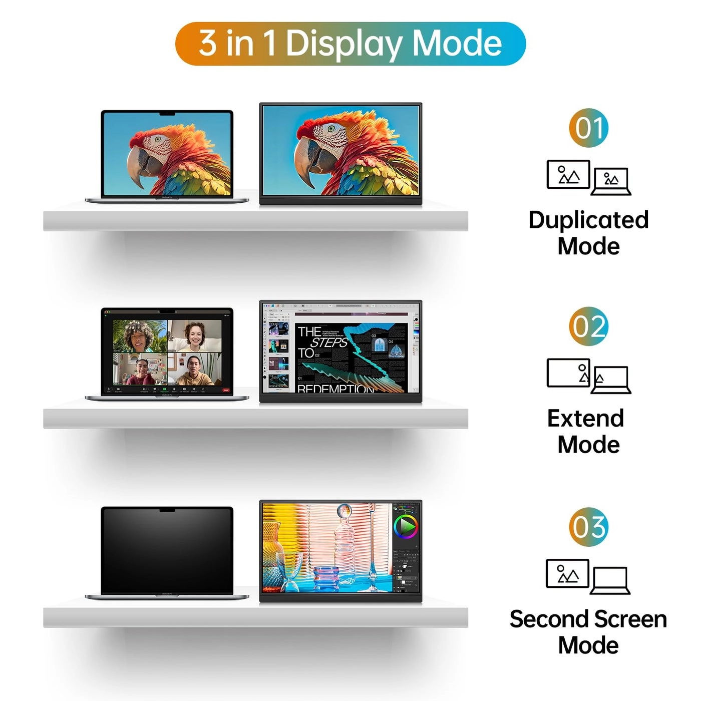 Portable Monitor - WCV156P1 15.6 Inches 1920x1080
