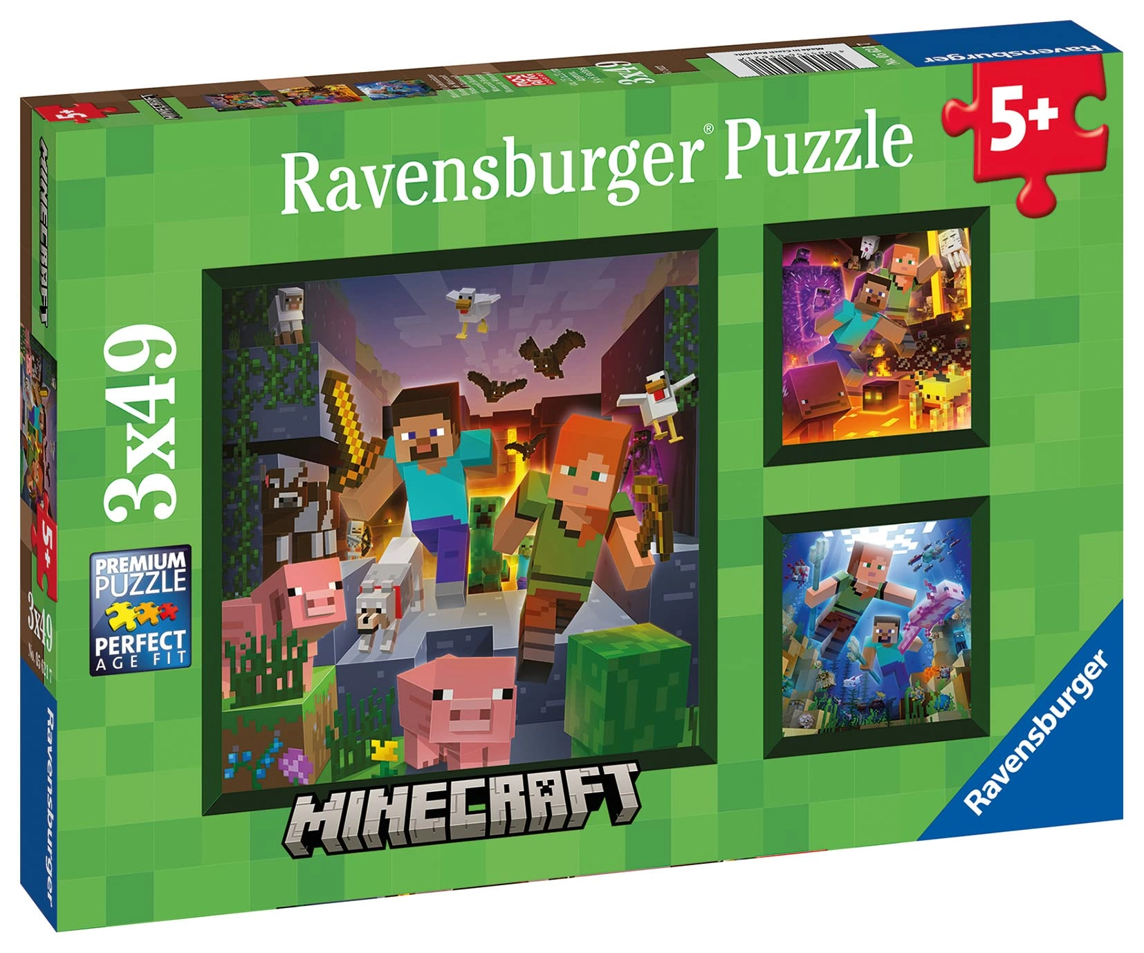 Ravensburger Minecraft 3-in-1 Puzzle (5621) - 3 x 49 pcs