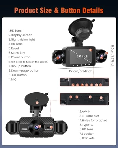 360° Car Dashcam - 1080P