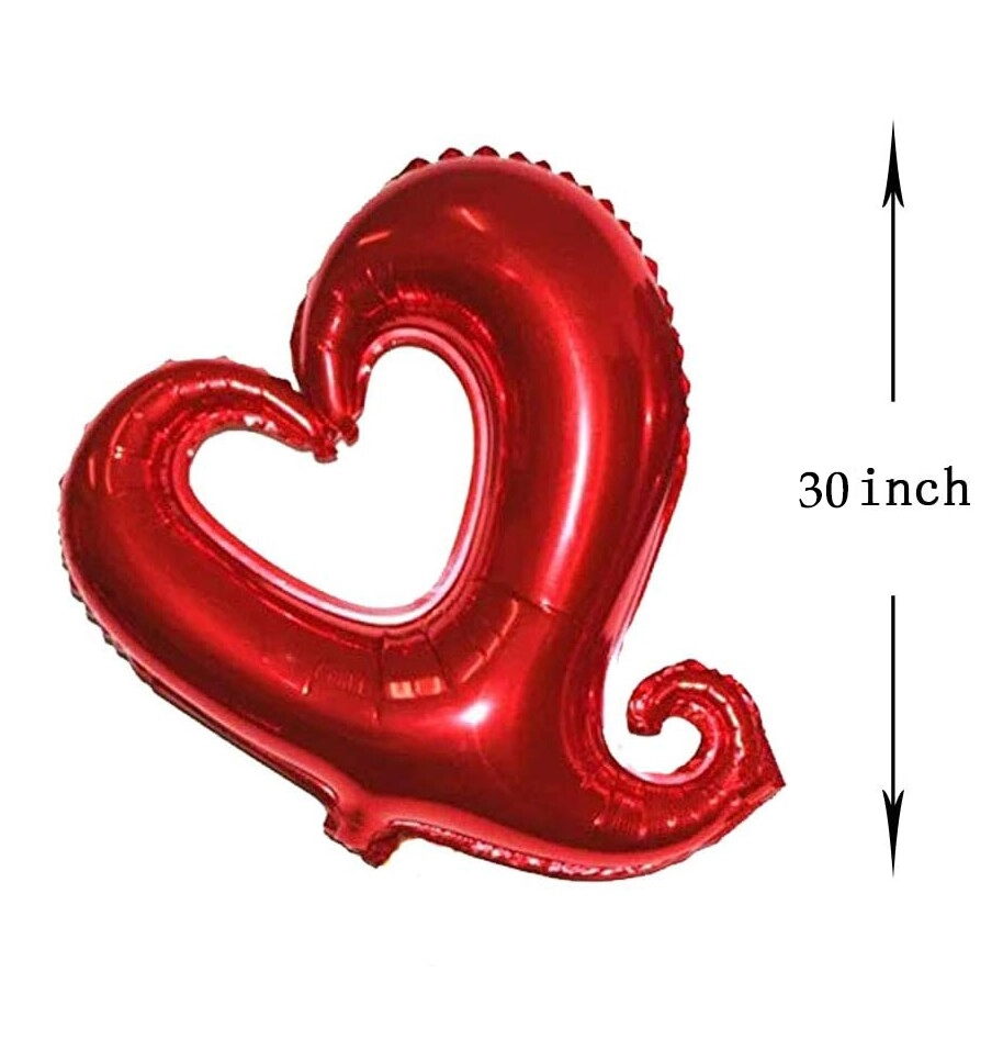 Heart Foil Balloon - 1-Piece Valentines