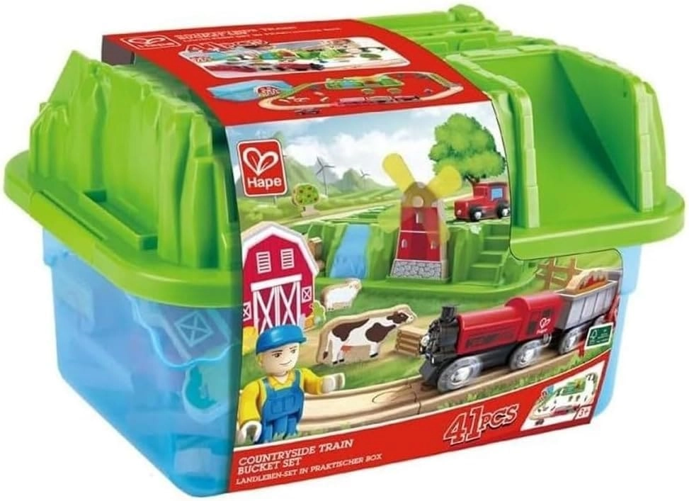 COLORLAND LETS PLAY Countryside Train Bucket Set - 41-Piece