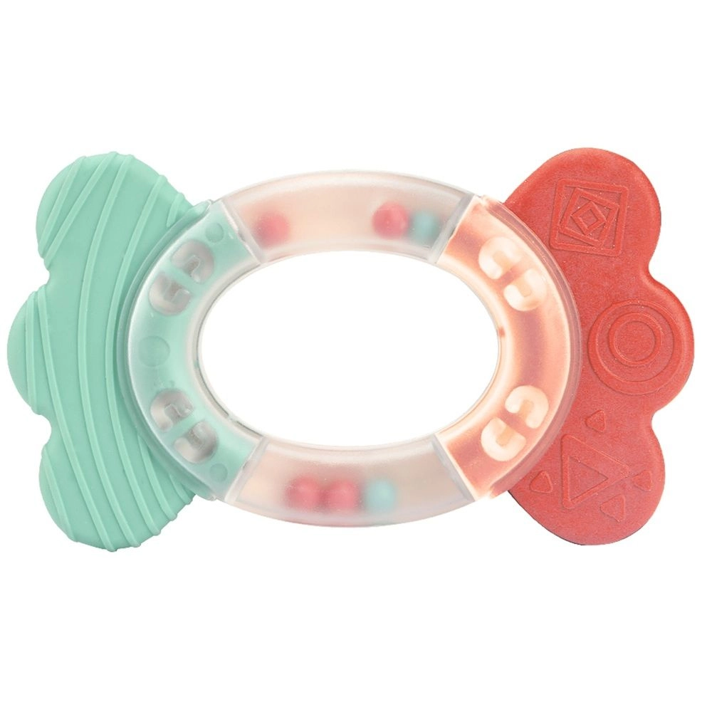 Silicone Baby Teether And Rattle Set