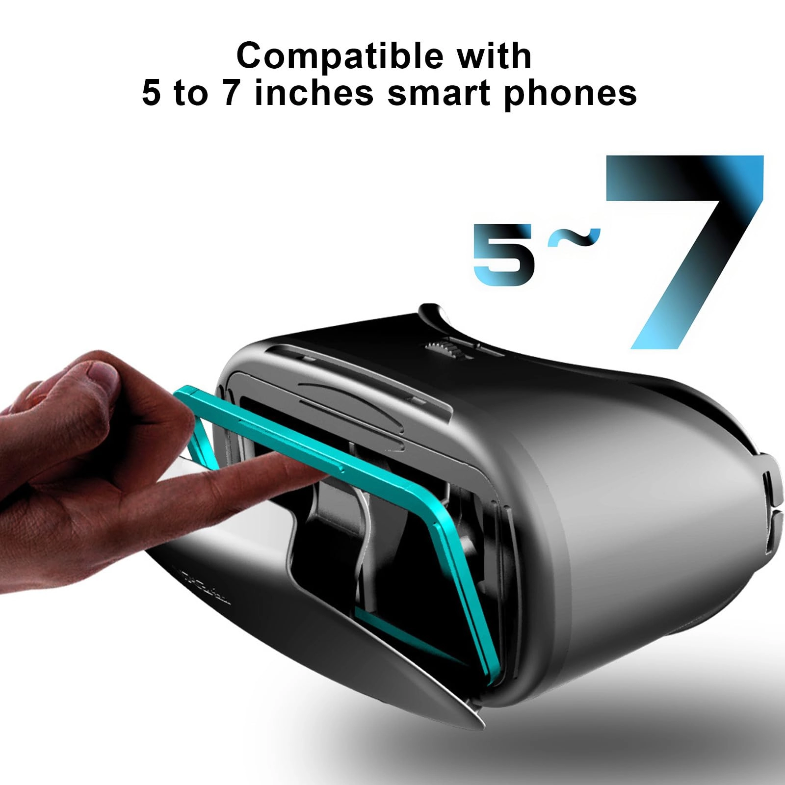 3D VR Headset - 5.0-7.0 inch Adjustable Controller
