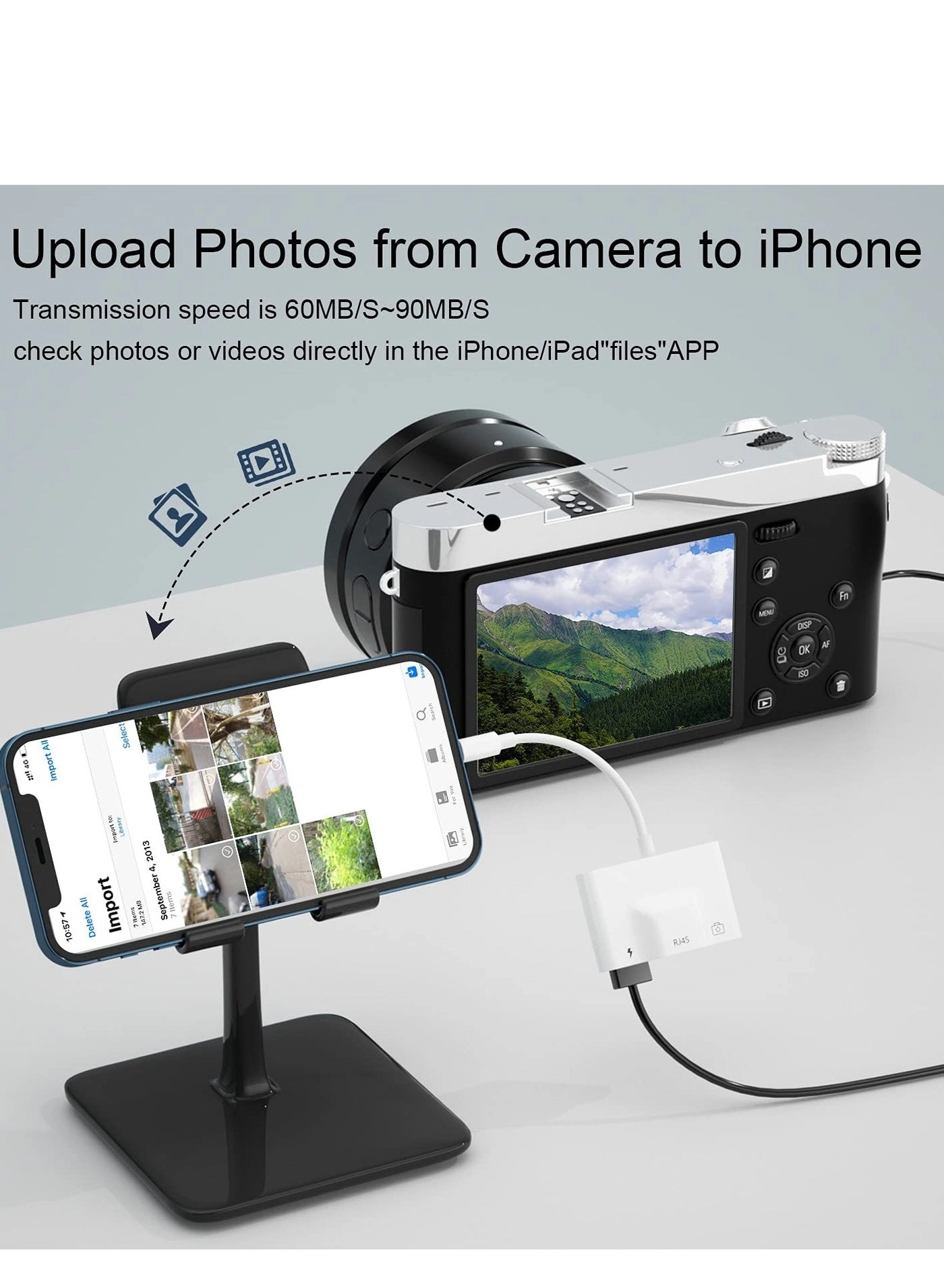 RJ45 Ethernet Adapter - OTG 3-In-1 USB