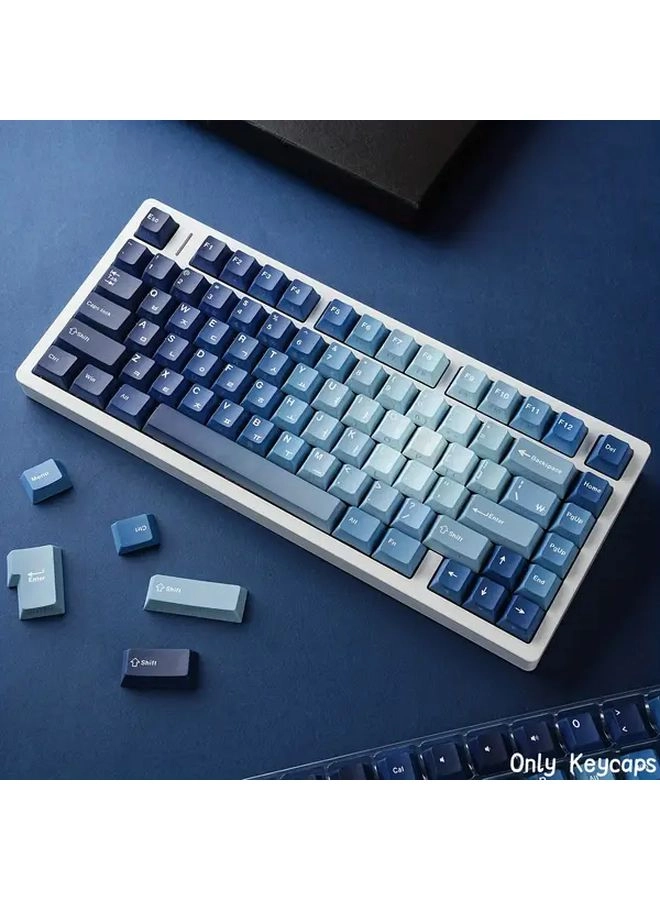 Generic Gradient Translucent Keycaps - English Korean French German Spanish