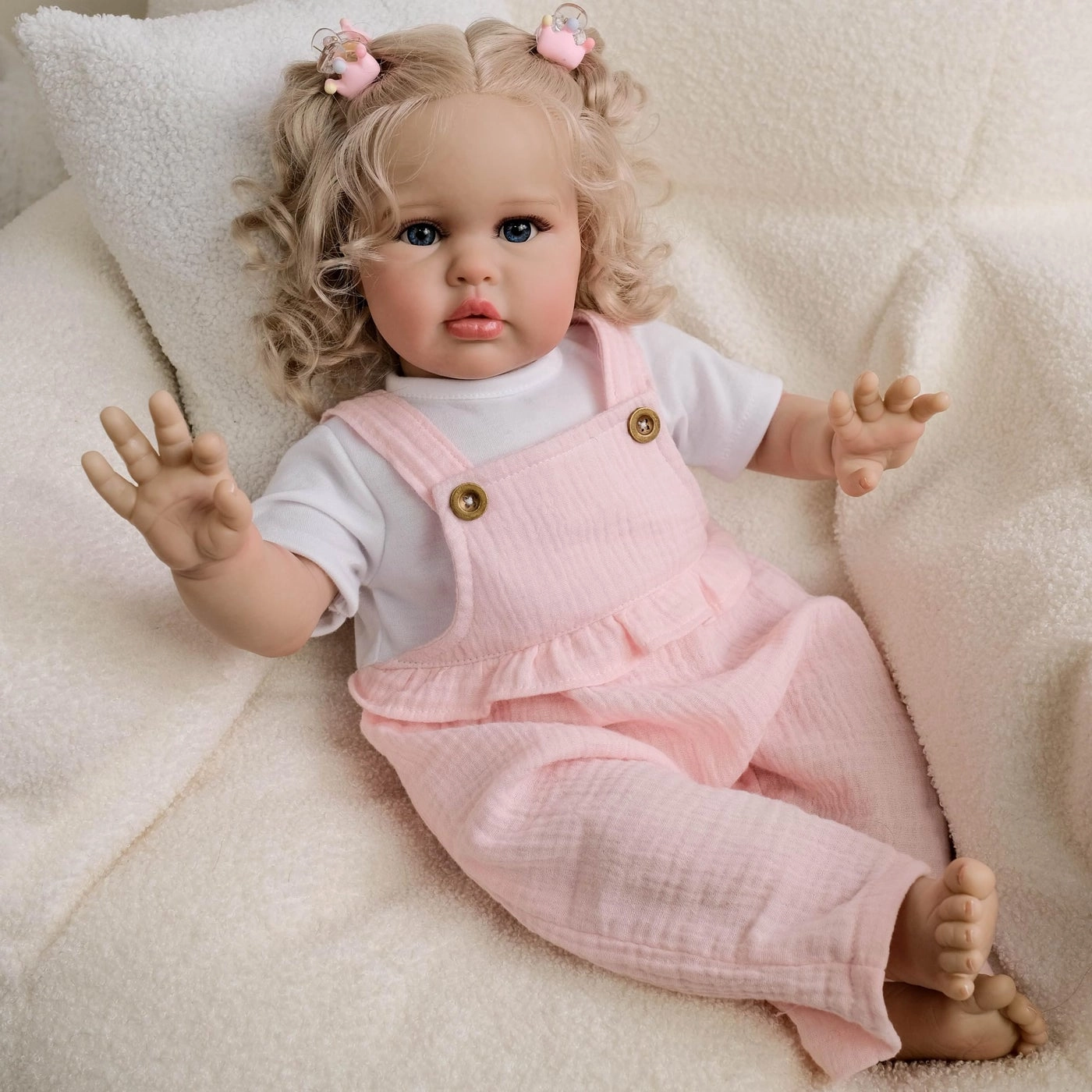 Ellie Reborn Baby Doll - 24 Inch 60 Cm Cloth Body Blonde Hair