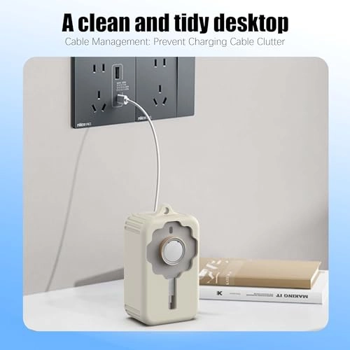 Oura Ring 4 Charger Case - Soft Off-white Keychain