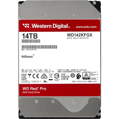 WD Red Pro 3.5" 7200rpm 512MB SATA 6Gb/s (WD142KFGX) - 14TB