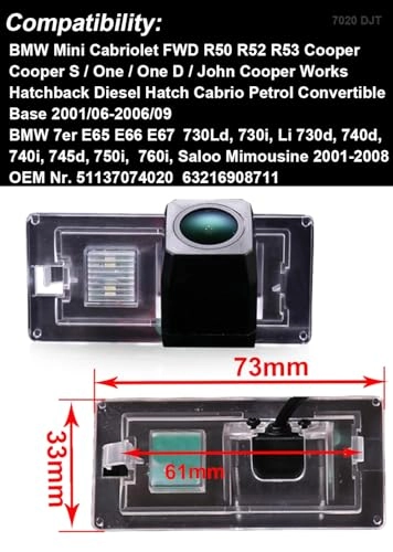 Rear View Camera - Night Vision 1280 x 720 pixels