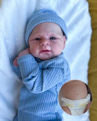 Reborn Baby Doll - 48 cm Silicone Baby Boy Ages 3+