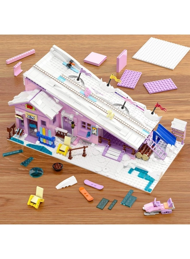 Ski Resort Winter Village House - Pink Compatible with Lego Friends