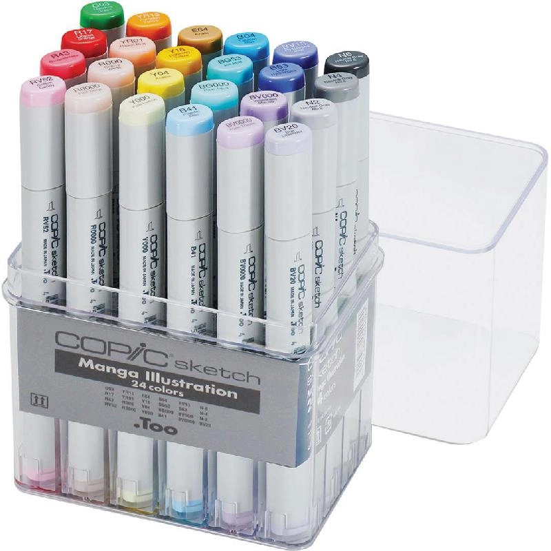 Copic Sketch Manga Illustration Set - Assorted Color Twin Tip