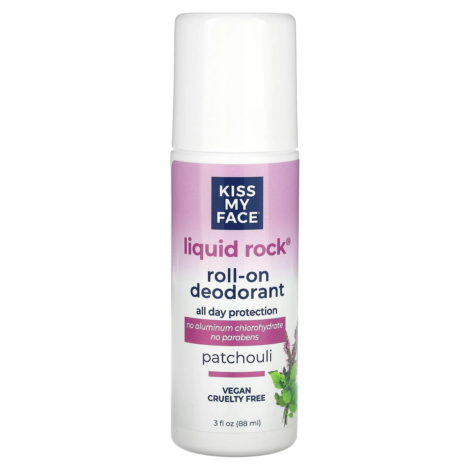 Kiss My Face Liquid Rock Roll On Deodorant - Peaceful Patchouli 3 Ounces