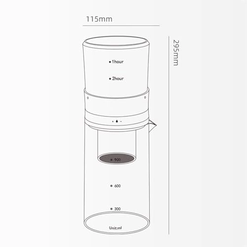 Cold Brew Drip Coffee Maker - 800ml High Borosilicate Glass