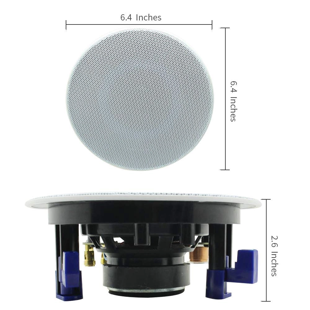 Flush Mount 2 Way Full Range in Wall Bluetooth Ceiling Speakers