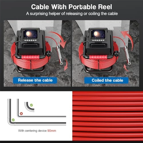 Tube Inspection Camera - 4.3 Inch 50M 16GB