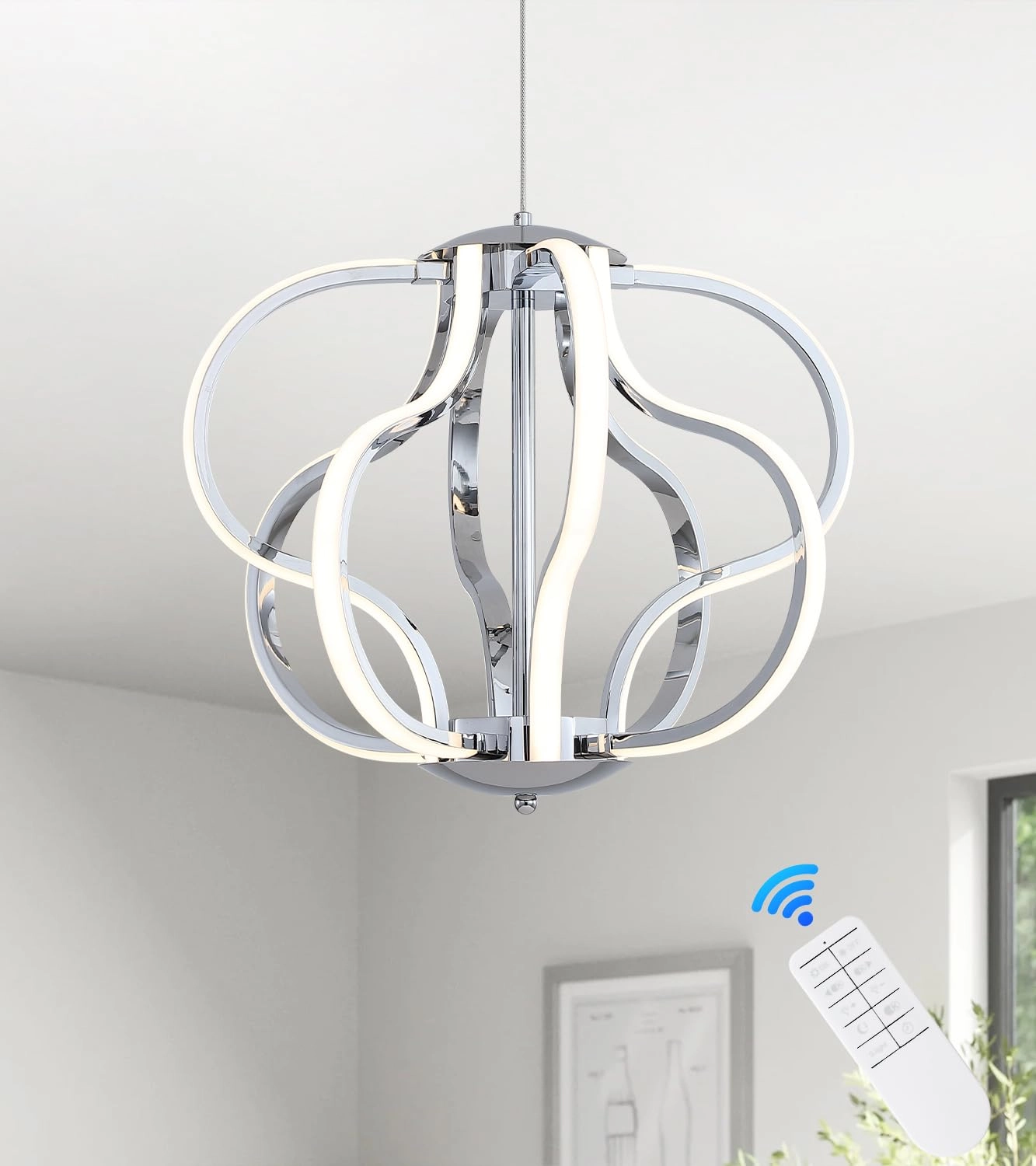 Munbea LED Chandelier - 8 Lights Dimmable Remote Control