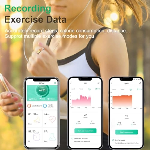 Smart Ring - Rose Gold #8 5Days Battery Life