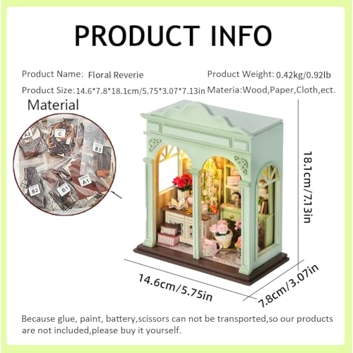 Miniature Wooden Dollhouse Furniture Kit - Creative Room 1:24
