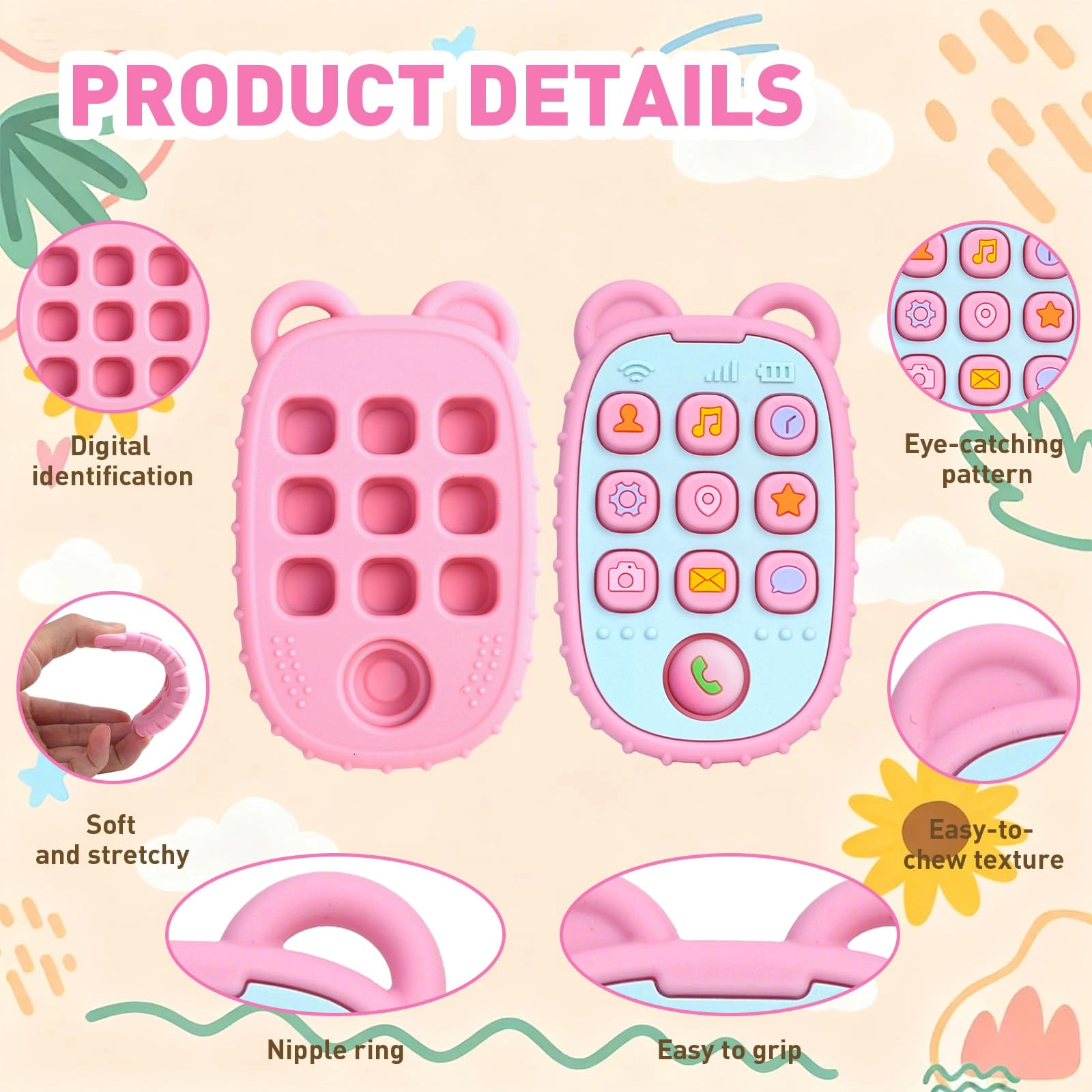 Phone Press Teether - Silicone